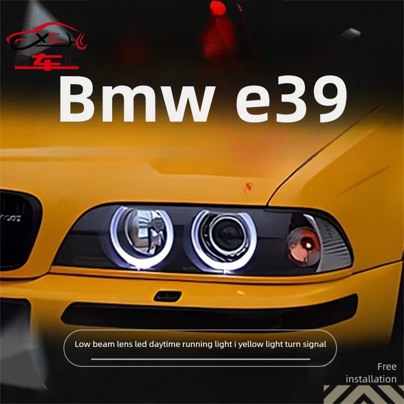 For 1995-2003 BMW 5 Series E39 headlight assembly modification with angel eye daytime running lights and projector headlights.
For 1995-2003 BMW 5 Series E39 headlight assembly modification with angel eye daytime running lights and projector headlights.