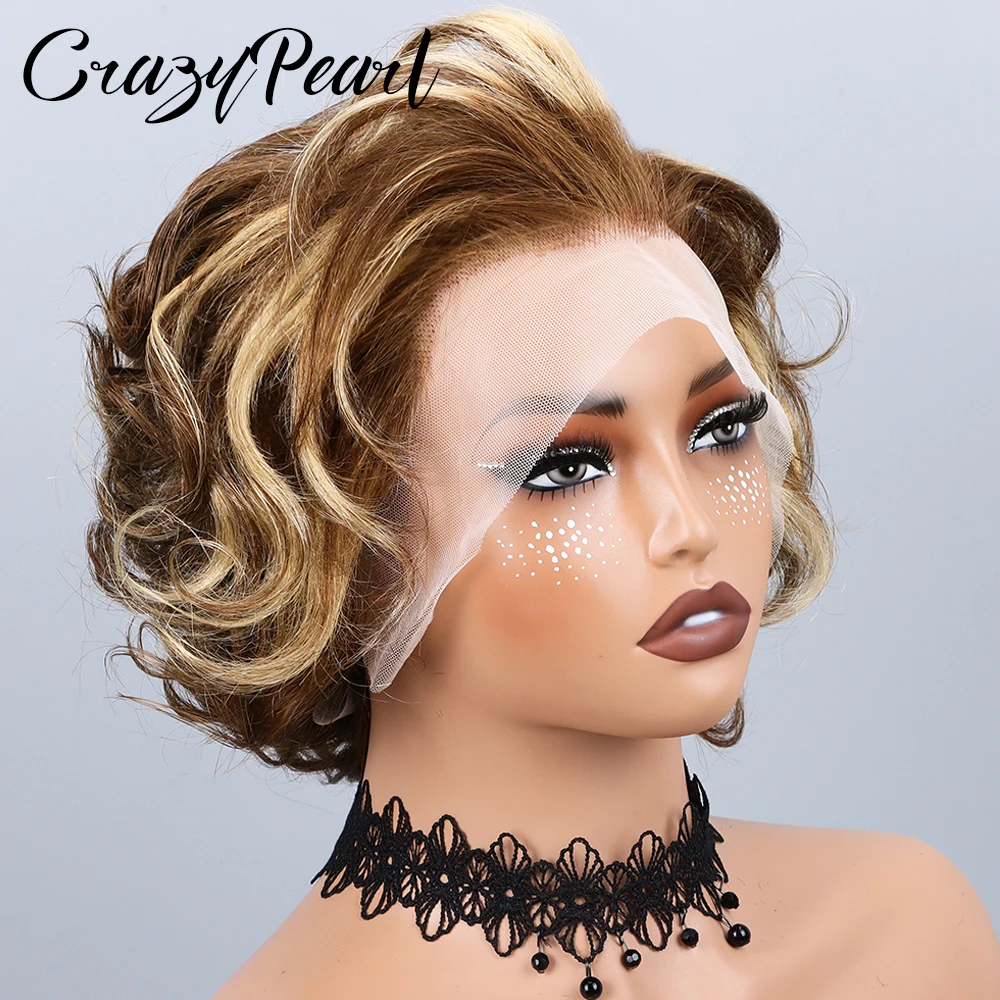 Парик P4/27 Highlight Pixie Cut из натуральных волос, короткий, кудрявый, коричнево-русый градиент, с кружевной передней частью, предварительно выщипанный, с осветленными узлами, естественный вид
Парик P4/27 Highlight Pixie Cut из натуральных волос, короткий, кудрявый, коричнево-русый градиент, с кружевной передней частью, предварительно выщипанный, с осветленными узлами, естественный вид