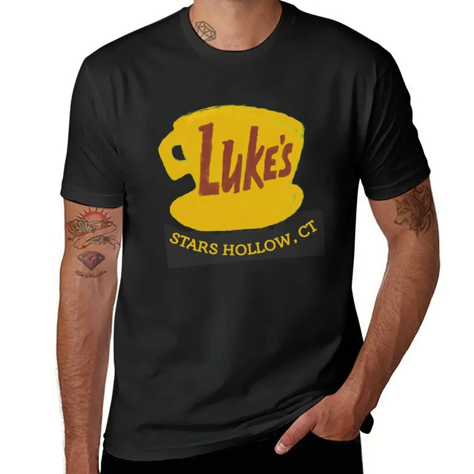 Футболка Luke's cafe, мужские футболки большого размера, повседневные стильные футболки
Футболка Luke's cafe, мужские футболки большого размера, повседневные стильные футболки