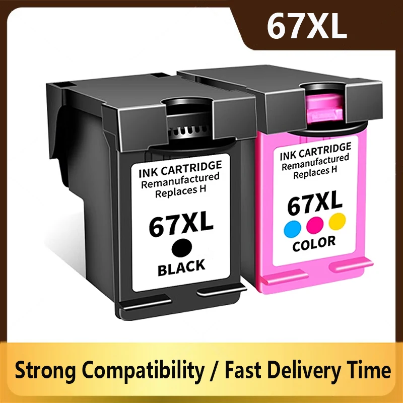 67 XL Compatible Ink Cartridge For HP 67XL Envy 4140 4152 4155 4158 1225 2732 2752 1225 2774 6052 6055 printer
67 XL Compatible Ink Cartridge For HP 67XL Envy 4140 4152 4155 4158 1225 2732 2752 1225 2774 6052 6055 printer