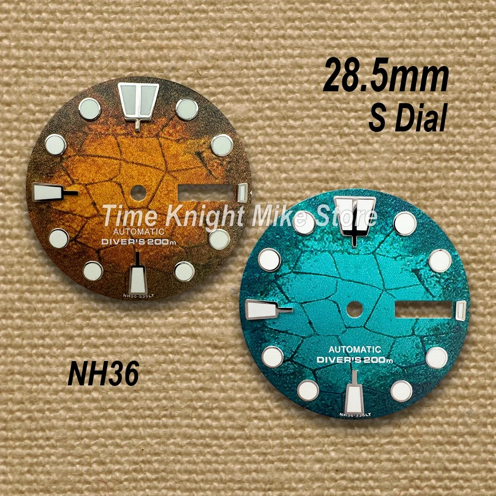 28.5mm S Logo New Diving Dial Fit NH35/NH36/4R/7S Movement C3 Green Luminous Fissure High Quality Watch Modification Accessories
28.5mm S Logo New Diving Dial Fit NH35/NH36/4R/7S Movement C3 Green Luminous Fissure High Quality Watch Modification Accessories