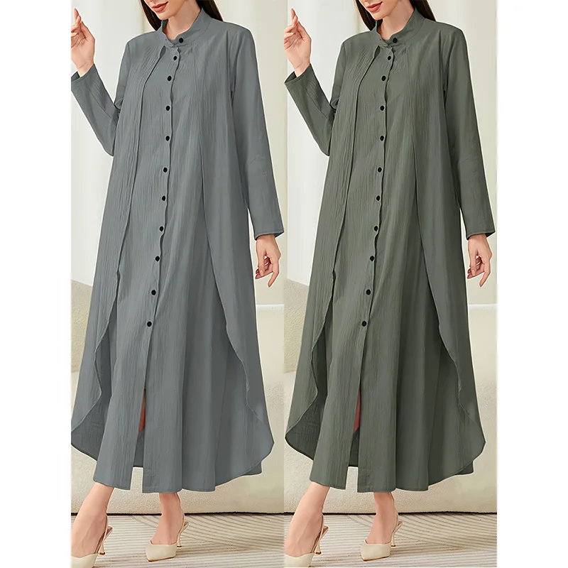 Женский однотонный свободный атмосферный мусульманский халат из двух эластичной ткани, удобный, не ограничивает желудок
Женский однотонный свободный атмосферный мусульманский халат из двух эластичной ткани, удобный, не ограничивает желудок