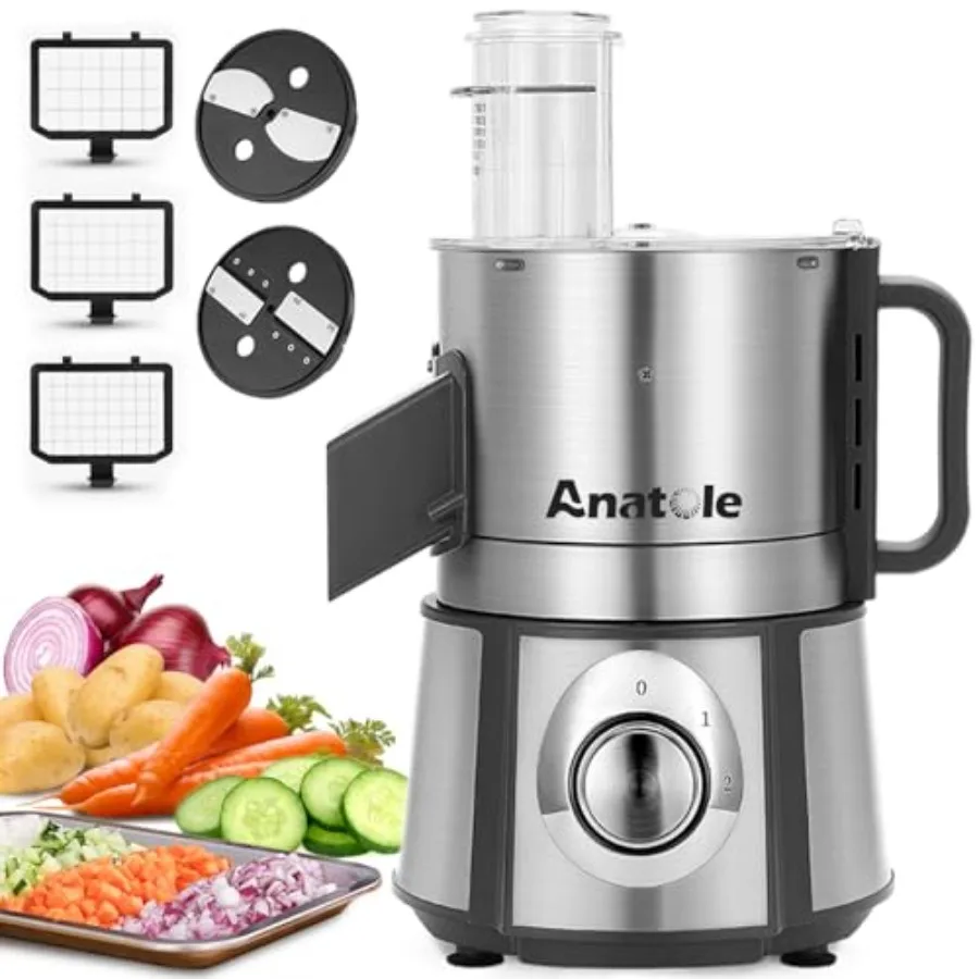5 in 1 Electric Vegetable Dicer Slicer Shredder 16-Cup Stainless Steel Food Processor with 5 Blades Auto Discharge for Potato C
5 in 1 Electric Vegetable Dicer Slicer Shredder 16-Cup Stainless Steel Food Processor with 5 Blades Auto Discharge for Potato C