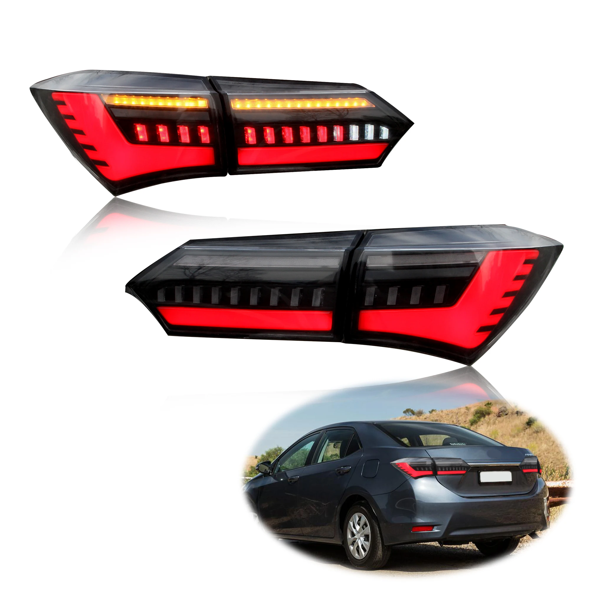DKmotion Factory Price Car Accessories Tail Lamp LED Back Lamp Taillight For Toyota Corolla GLX 2014 2015 2016 2017- Up
DKmotion Factory Price Car Accessories Tail Lamp LED Back Lamp Taillight For Toyota Corolla GLX 2014 2015 2016 2017- Up