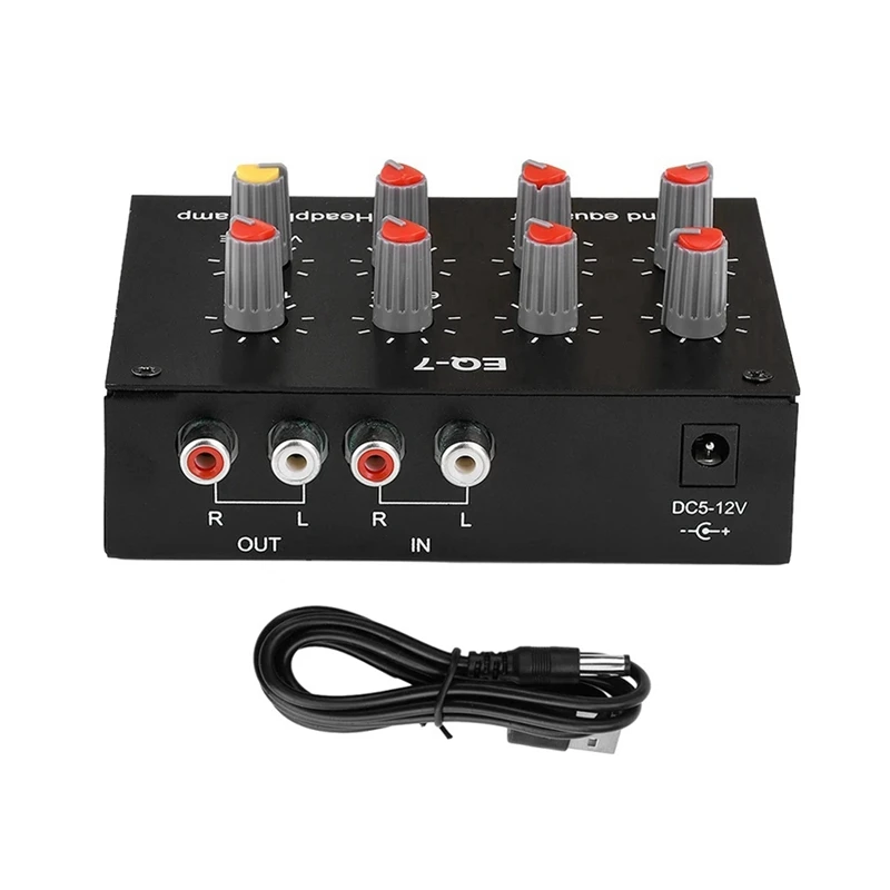 DC5-12V 7 Band Sound Equalizer High Medium Bass Adjustment Digital Equalizer Audio Adjustable Preamplifier For Earbuds
DC5-12V 7 Band Sound Equalizer High Medium Bass Adjustment Digital Equalizer Audio Adjustable Preamplifier For Earbuds