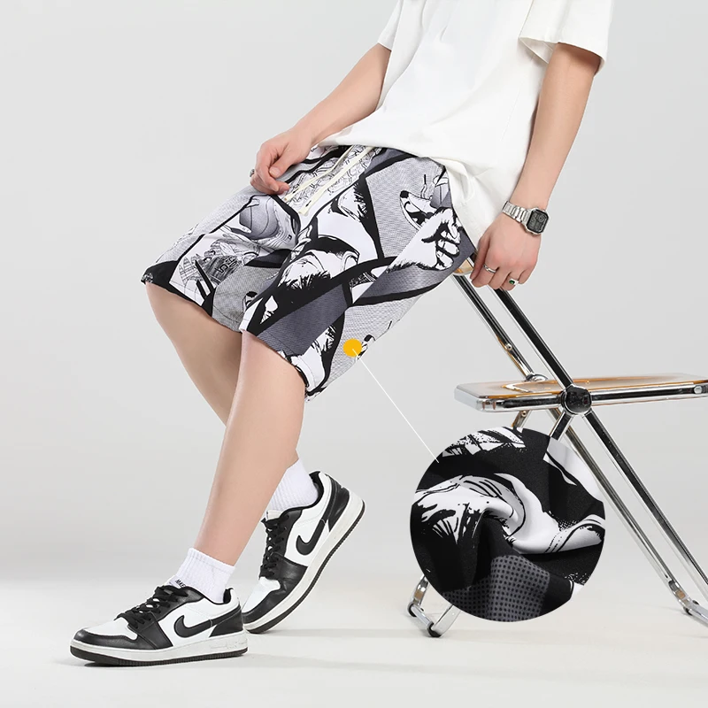 Summer Men's Clothing Drawstring Hand-Painted Printing Elastic High Waist Pockets Retro Fashion Casual Preppy Style Shorts
Summer Men's Clothing Drawstring Hand-Painted Printing Elastic High Waist Pockets Retro Fashion Casual Preppy Style Shorts