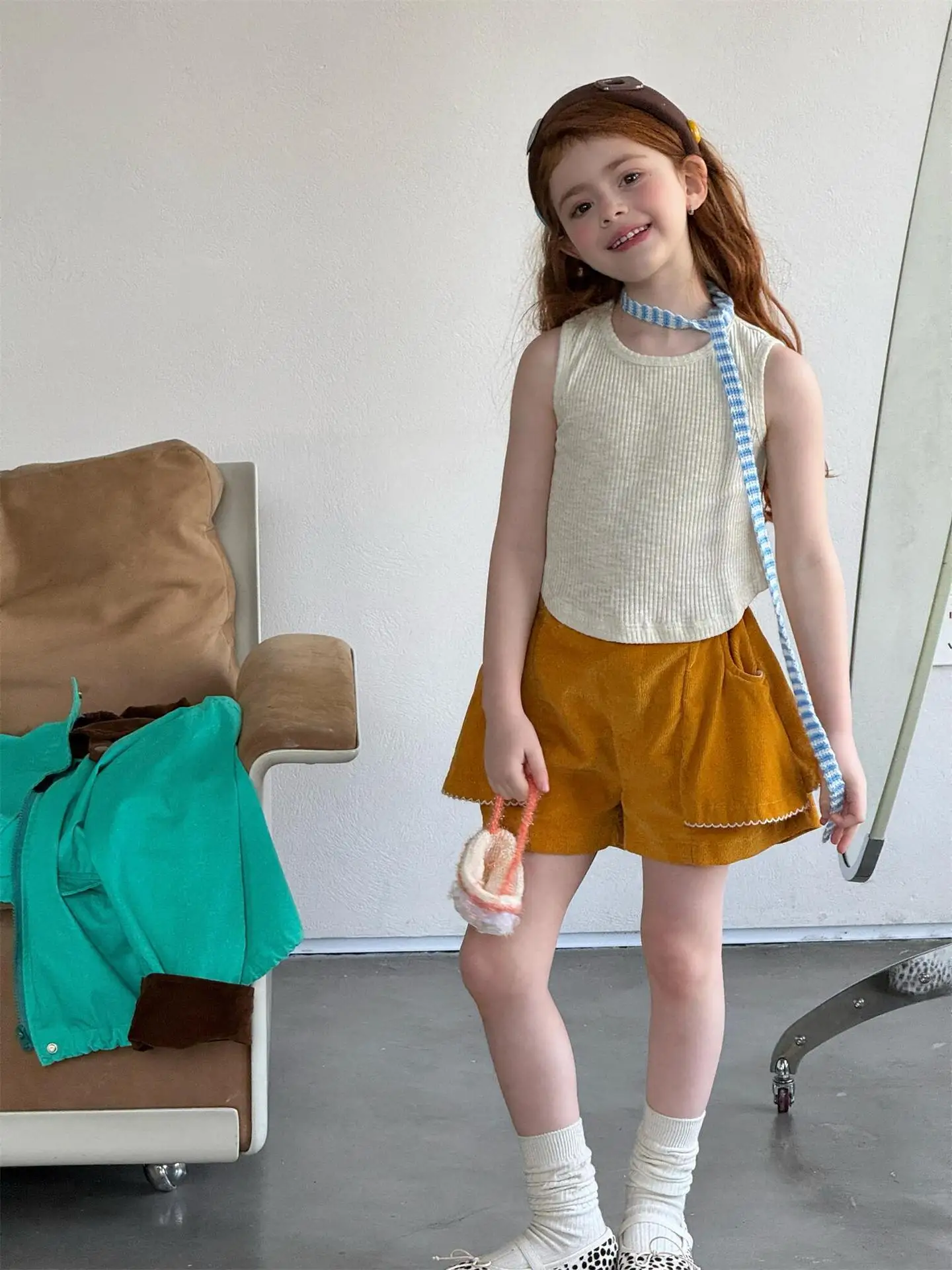 2026 Spring New Korean Children Clothing Girls Tank Top Simple Solid Versatile Sleeveless Bottom T-shirt
2026 Spring New Korean Children Clothing Girls Tank Top Simple Solid Versatile Sleeveless Bottom T-shirt