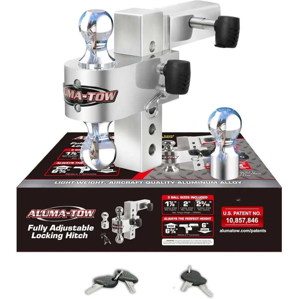 Tow Adjustable Lightweight Aluminum Alloy Trailer Hitch Interchangeable Ball Mount with 6 Inch Drop Distance
Tow Adjustable Lightweight Aluminum Alloy Trailer Hitch Interchangeable Ball Mount with 6 Inch Drop Distance