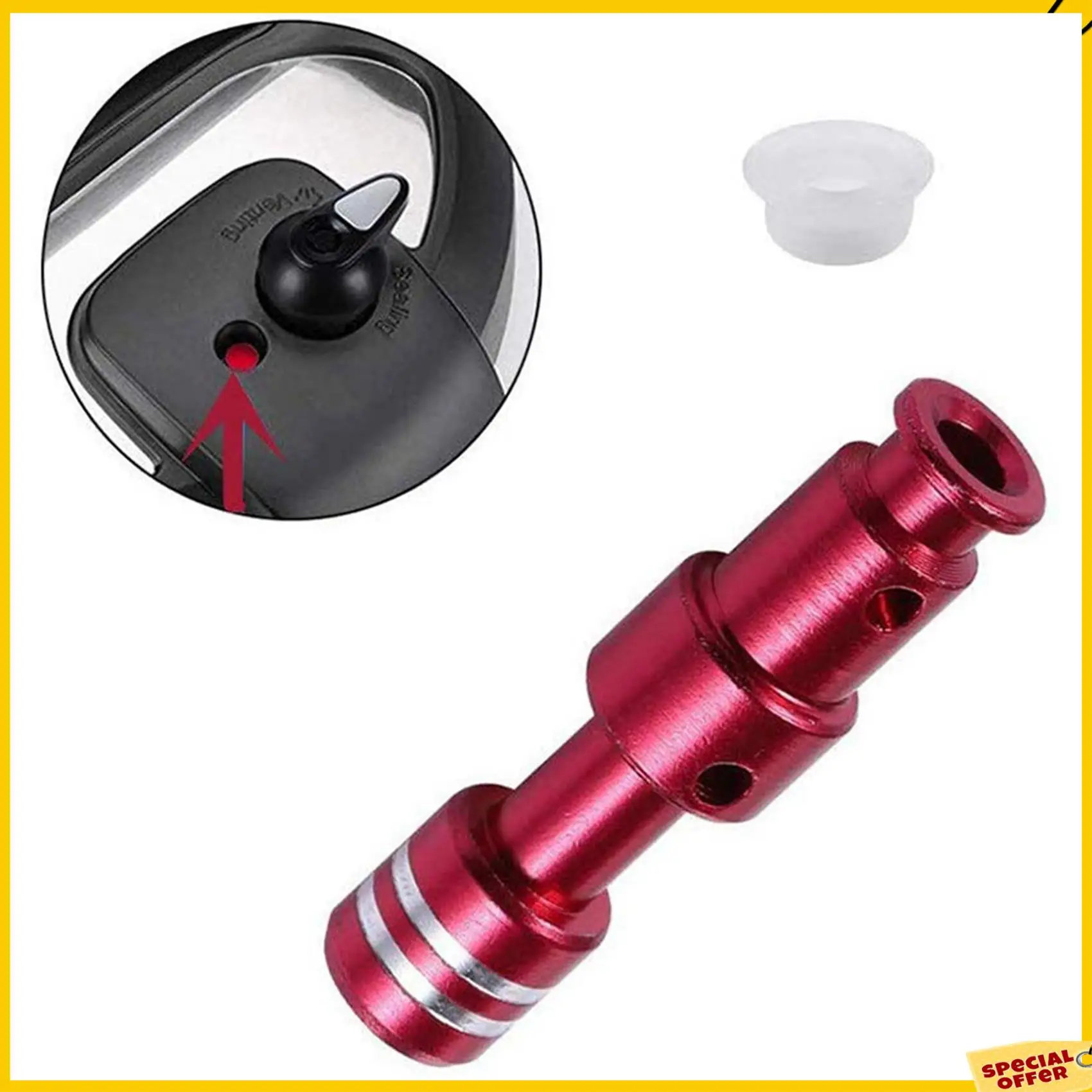 A24P 2X Universal Replacement Floater Valve And Float Cap For Pressure Cookers For Ip-Duo Ip-Lux60 Ip-Duo50 Ip-Lux50 Smart-60
A24P 2X Universal Replacement Floater Valve And Float Cap For Pressure Cookers For Ip-Duo Ip-Lux60 Ip-Duo50 Ip-Lux50 Smart-60