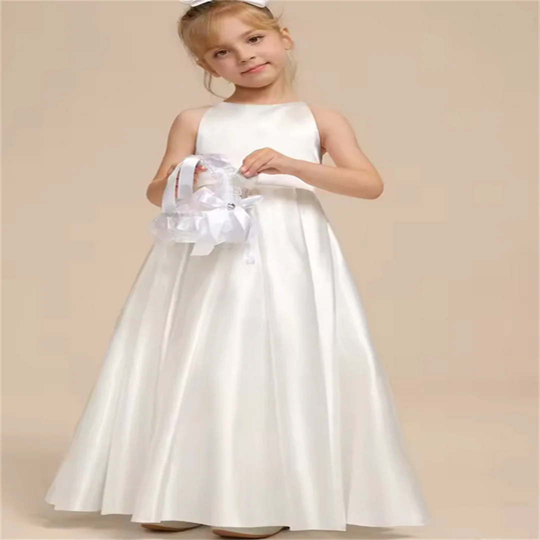 Flower Girls Dresses Vintage Ivory Satin Pearls Top With Bow For Wedding Birthday Party Princess Dress Baptism Clothes
Flower Girls Dresses Vintage Ivory Satin Pearls Top With Bow For Wedding Birthday Party Princess Dress Baptism Clothes