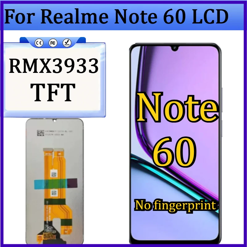 New TFT for Realme Note 60 LCD RMX3933 LCD Display Touch Screen Digitizer Replacement for Realme Note 60 Display NO Frame
New TFT for Realme Note 60 LCD RMX3933 LCD Display Touch Screen Digitizer Replacement for Realme Note 60 Display NO Frame