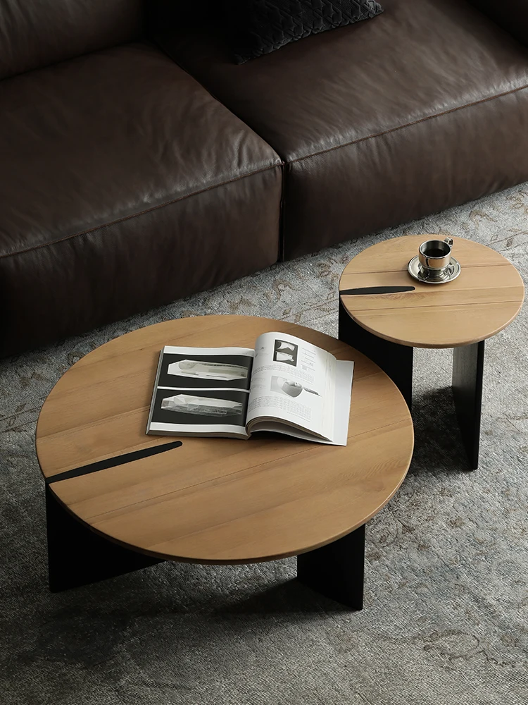 Oak round coffee table combination Nordic imported oak solid wood SQ expression wind log color natural color set
Oak round coffee table combination Nordic imported oak solid wood SQ expression wind log color natural color set