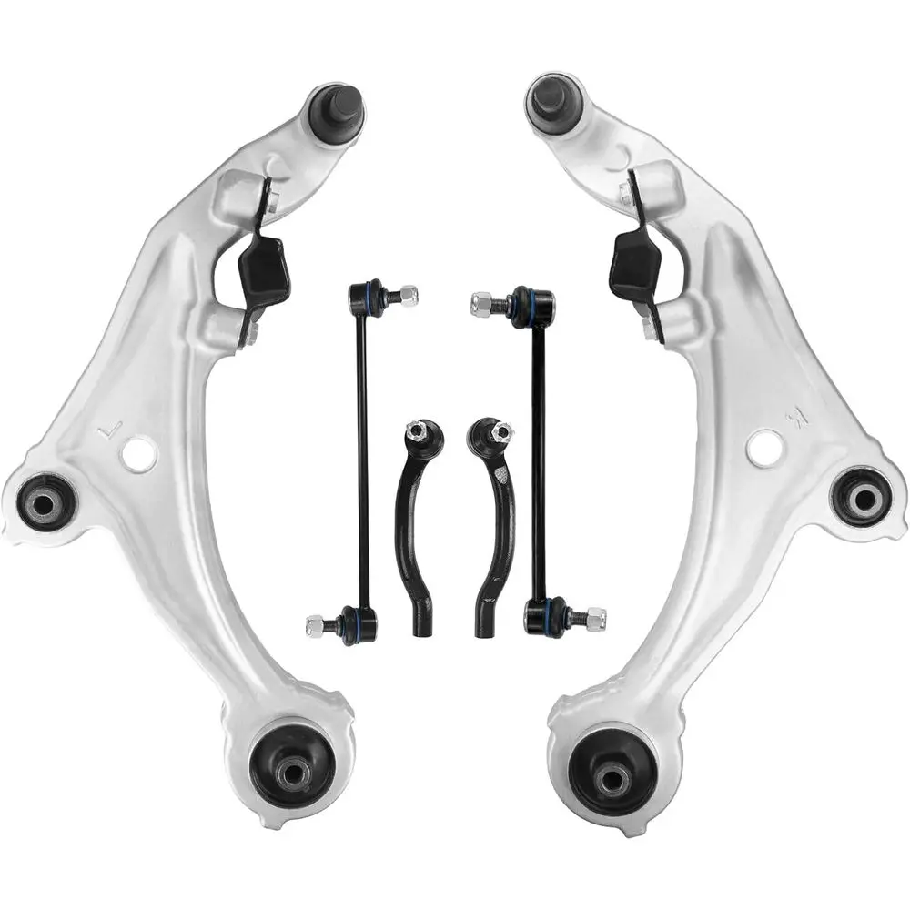 6pcs Suspension Kit with Lower Control Arm, Ball Joint, Outer Tie Rod, Sway Bar Link for Nissan Murano 2009-2014
6pcs Suspension Kit with Lower Control Arm, Ball Joint, Outer Tie Rod, Sway Bar Link for Nissan Murano 2009-2014