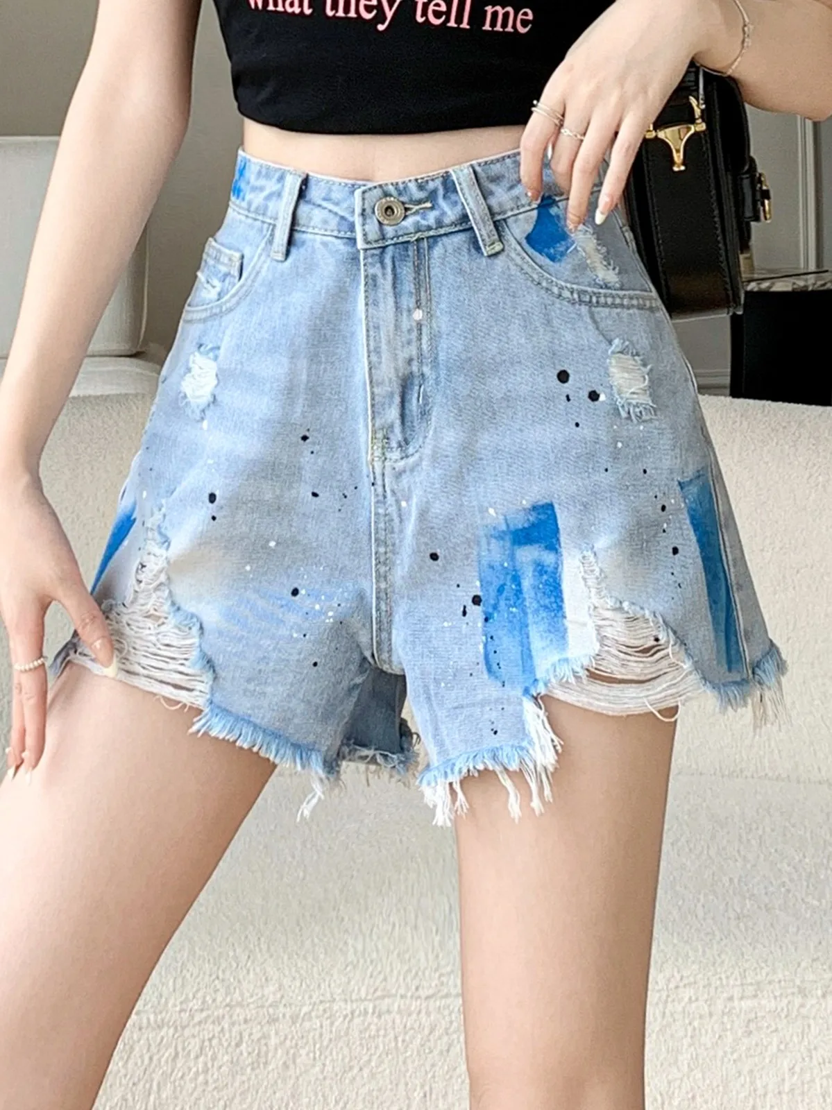ZHISILAO Ripped Denim Shorts Women Casual High Waist Hole Summer Jeans Hot Shorts 2024
ZHISILAO Ripped Denim Shorts Women Casual High Waist Hole Summer Jeans Hot Shorts 2024