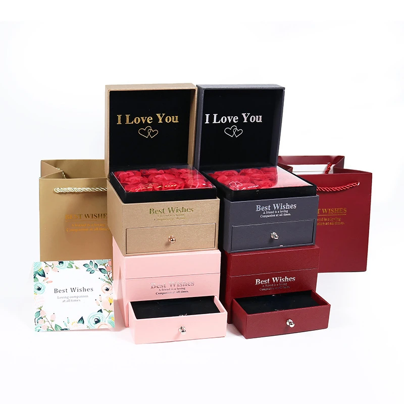 Luxury Double Necklace Ring Drawer Box 9 Soap Valentines Mothers Day Gift I LOVE YOU Rose Jewelry Box
Luxury Double Necklace Ring Drawer Box 9 Soap Valentines Mothers Day Gift I LOVE YOU Rose Jewelry Box