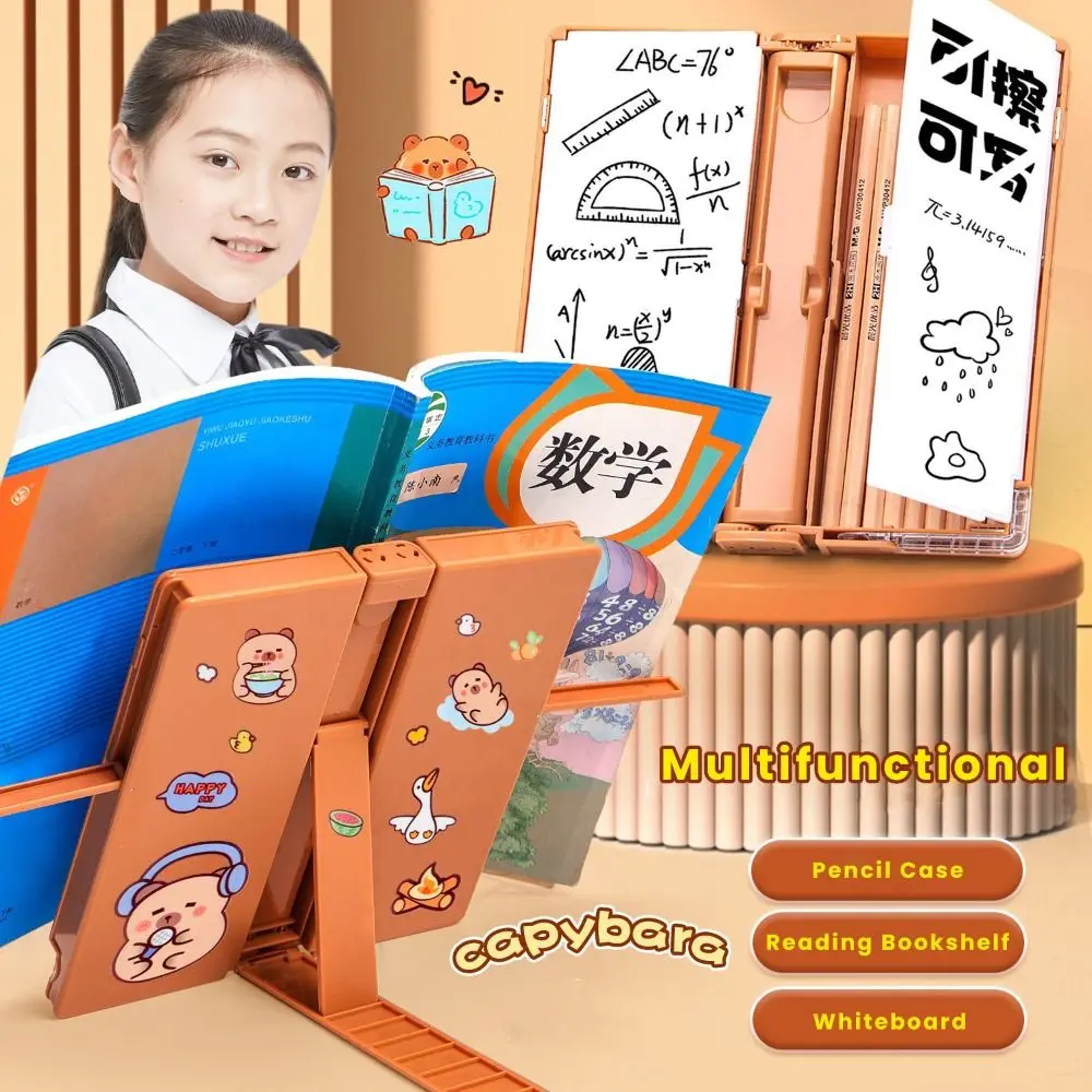 Cartoon Reading Bookshelf Pencil Case Capybara Multifunctional Stationery Box Stationery Organizer School Office
Cartoon Reading Bookshelf Pencil Case Capybara Multifunctional Stationery Box Stationery Organizer School Office