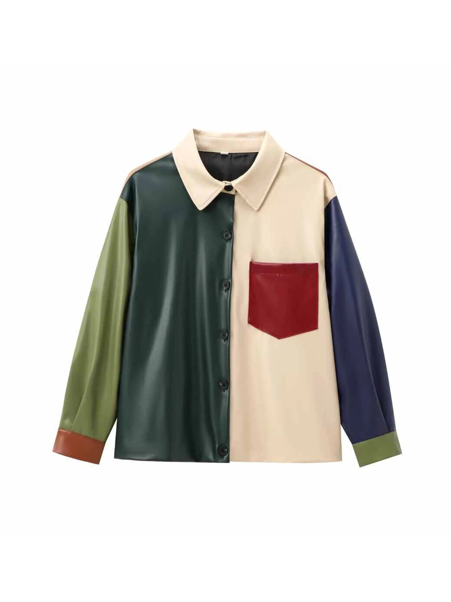 Women Leather Patchwork Autumn Jacket Coat Vintage Harajuku Aesthetic Long Sleeve Jacket Outerwear 2000s Fashion Clothes Autumn
Women Leather Patchwork Autumn Jacket Coat Vintage Harajuku Aesthetic Long Sleeve Jacket Outerwear 2000s Fashion Clothes Autumn