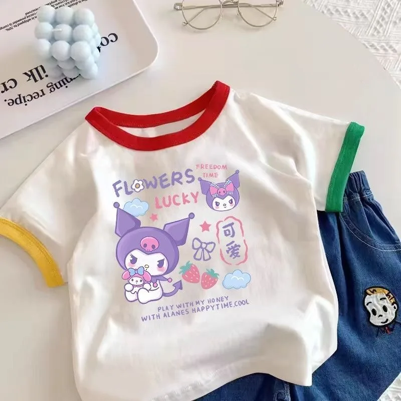 Kuromi My Melody Anime Kawaii Sanrio Ins Baby Short Sleeve Shirt Summer Cute PomPomPurin 2025 New Children Hoodie Gifts Toys
Kuromi My Melody Anime Kawaii Sanrio Ins Baby Short Sleeve Shirt Summer Cute PomPomPurin 2025 New Children Hoodie Gifts Toys
