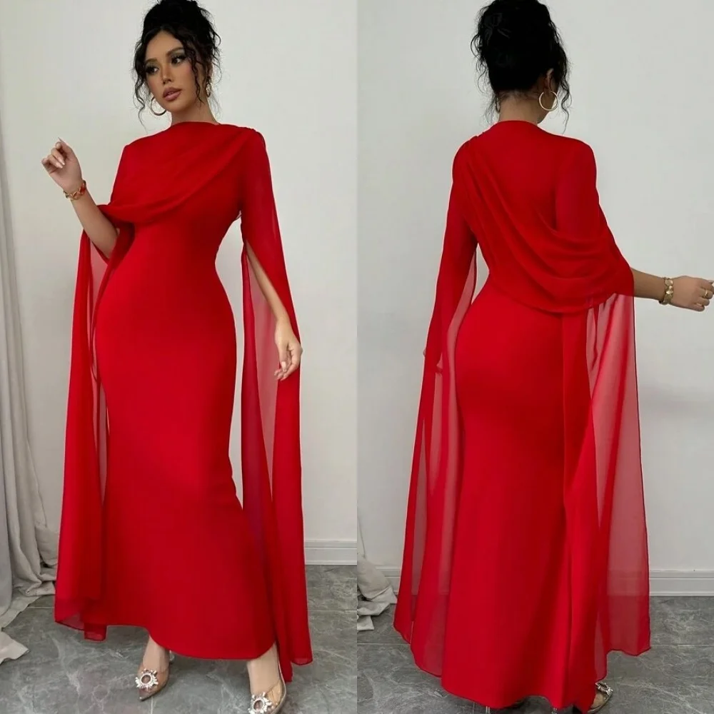 Customized Matching Sizes Available Chiffon Pleat Ruched Mermaid High Collar Midi Dresses Bespoke Occasion Dresses High Quality
Customized Matching Sizes Available Chiffon Pleat Ruched Mermaid High Collar Midi Dresses Bespoke Occasion Dresses High Quality