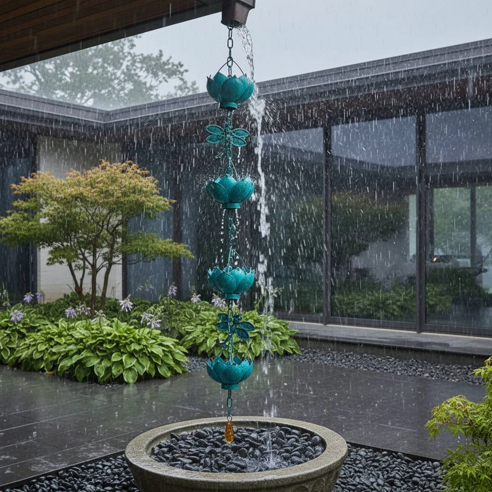 Lotus Rain Chain Creative Design Lotus Flower Cup Chain Outdoor Decor Easy to Install Long-Lasting Metal for Guesthouse, Garden
Lotus Rain Chain Creative Design Lotus Flower Cup Chain Outdoor Decor Easy to Install Long-Lasting Metal for Guesthouse, Garden