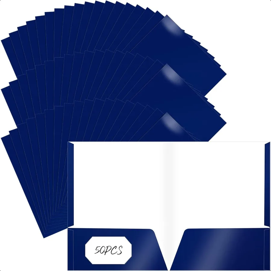 50 Pcs 2 Pocket Glossy Paper Folders Glossy Paper Laminated Portfolios Letter Size Presentation Folders with Pockets for Office
50 Pcs 2 Pocket Glossy Paper Folders Glossy Paper Laminated Portfolios Letter Size Presentation Folders with Pockets for Office