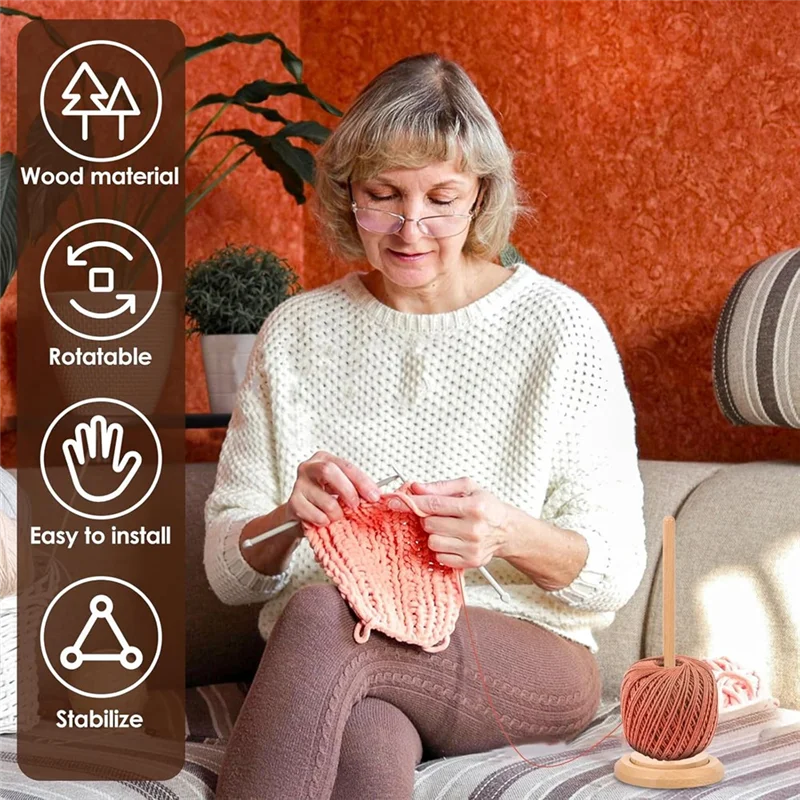 ABUN-Premium Wooden Yarn Holder With Bearing Twirling Mechanism For Enhanced Crocheting And Knitting Experience
ABUN-Premium Wooden Yarn Holder With Bearing Twirling Mechanism For Enhanced Crocheting And Knitting Experience