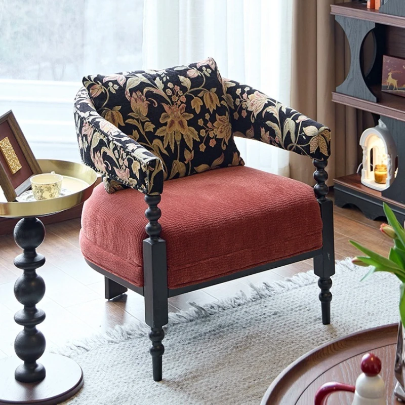 French retro solid wood home single chair living room single sofa designer bedroom balcony
French retro solid wood home single chair living room single sofa designer bedroom balcony