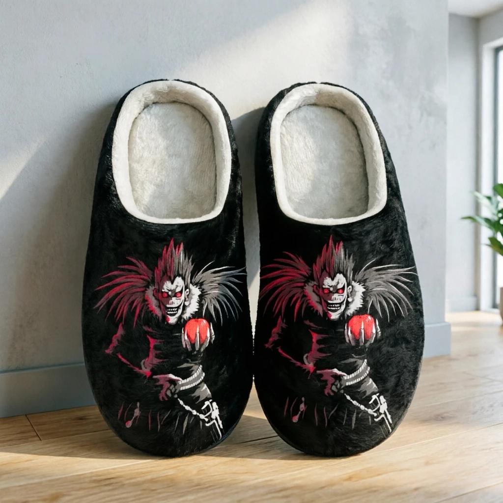 Demon Ryuk Unisex Anti-Slip Cotton Slippers Warm Fleece Lined Winter House Shoes Cozy Indoor Footwear Dark Aesthetic Home Slippe
Demon Ryuk Unisex Anti-Slip Cotton Slippers Warm Fleece Lined Winter House Shoes Cozy Indoor Footwear Dark Aesthetic Home Slippe