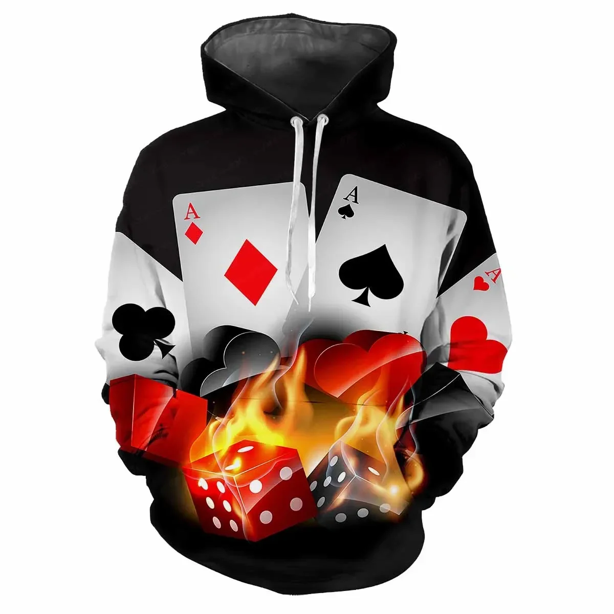 Spring Fall Hip Hop Hoodie Men 3D printed poker Fashion personality Street trend Fun loose comfortable jumper casual
Spring Fall Hip Hop Hoodie Men 3D printed poker Fashion personality Street trend Fun loose comfortable jumper casual