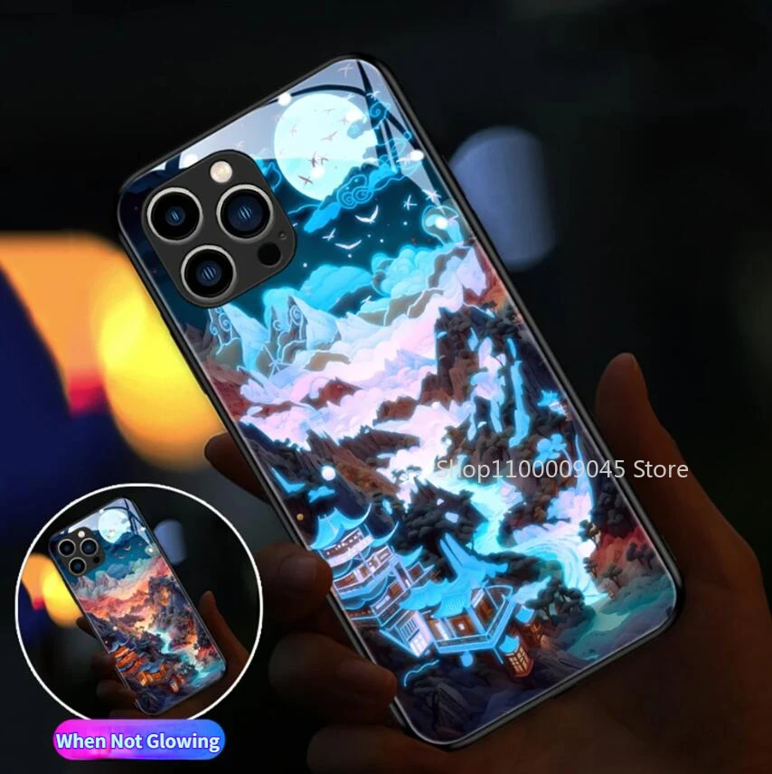 Luxury Oil Painting Sound Music Control Led Light Phone Case For iPhone 15 14 13 12 11 Pro Max X XR XS 7 8 plus mini Glass Cover
Luxury Oil Painting Sound Music Control Led Light Phone Case For iPhone 15 14 13 12 11 Pro Max X XR XS 7 8 plus mini Glass Cover