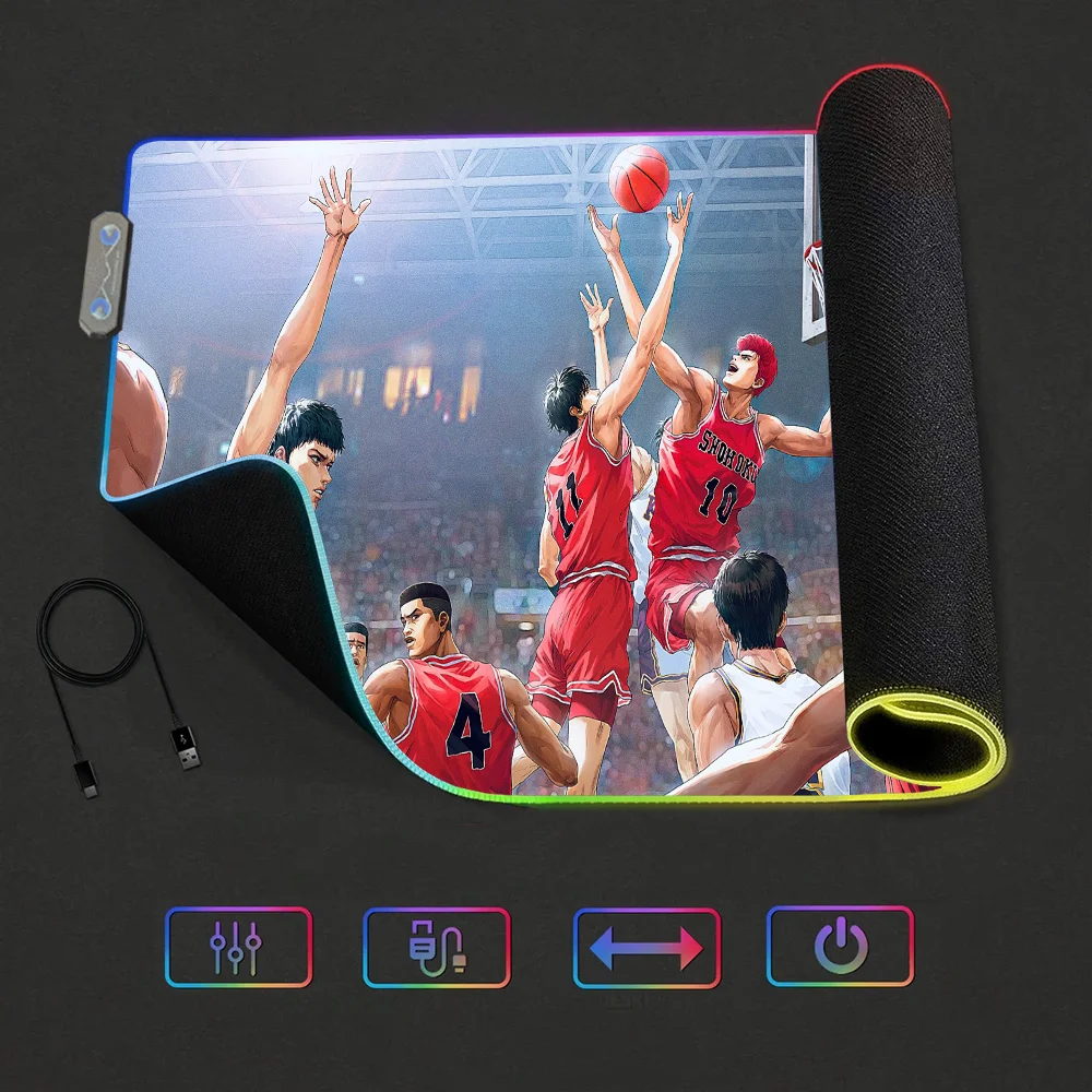 Mousepads Mat Gaming MousePad LED Table Pads Backlit Rubber Desktop XXL RGB Desk SLAM DUNK Micro USB
Mousepads Mat Gaming MousePad LED Table Pads Backlit Rubber Desktop XXL RGB Desk SLAM DUNK Micro USB