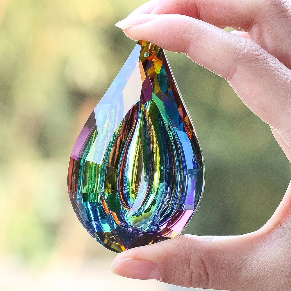Prism Cut Rainbow Color Teardrop Outdoor Patio Hanging Pendant Glass Crystal Sun-catcher Balcony Eaves Decoration Vehicle Charms
Prism Cut Rainbow Color Teardrop Outdoor Patio Hanging Pendant Glass Crystal Sun-catcher Balcony Eaves Decoration Vehicle Charms