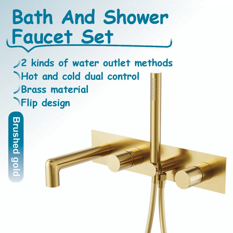 Никелевая душевая установка для ванны, панель, скрытый предварительно встроенный клапан, смеситель для горячей и холодной воды для ванной комнаты, 2 ручки с ручным душем, золотисто-серый 
Никелевая душевая установка для ванны, панель, скрытый предварительно встроенный клапан, смеситель для горячей и холодной воды для ванной комнаты, 2 ручки с ручным душем, золотисто-серый