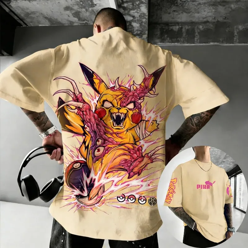 Pokémon Anime Peripheral Pikachu Double-sided Printed T-shirt 2026 Summer Kids Tee Outdoor Training and Fitness Men's Sportswear
Pokémon Anime Peripheral Pikachu Double-sided Printed T-shirt 2026 Summer Kids Tee Outdoor Training and Fitness Men's Sportswear