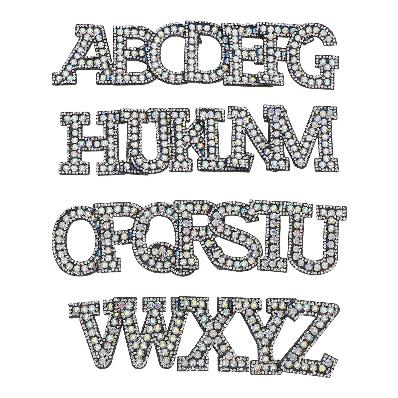 26Pcs Rhinestone Alphabet Letter Patches Iron on DIY Fabric Patch for Clothing Decoration Hats Bags Rhinestone Letters Stickers
26Pcs Rhinestone Alphabet Letter Patches Iron on DIY Fabric Patch for Clothing Decoration Hats Bags Rhinestone Letters Stickers