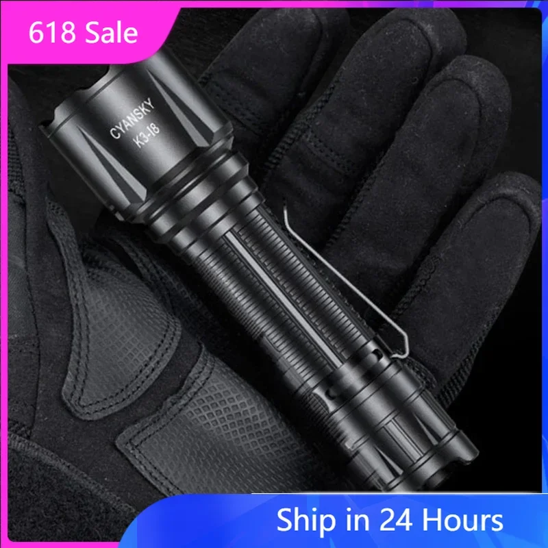 Cyansky K3-I8 IR Tactical Flashlight LED Long-Range Powerful 5000mAh for Action Police Law Enforcement Hunting and Shooting
Cyansky K3-I8 IR Tactical Flashlight LED Long-Range Powerful 5000mAh for Action Police Law Enforcement Hunting and Shooting