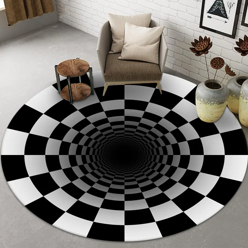 New 3D stereo round mat bedroom living room visual trap online celebrity spiral vertigo crystal velvet carpet mat
New 3D stereo round mat bedroom living room visual trap online celebrity spiral vertigo crystal velvet carpet mat