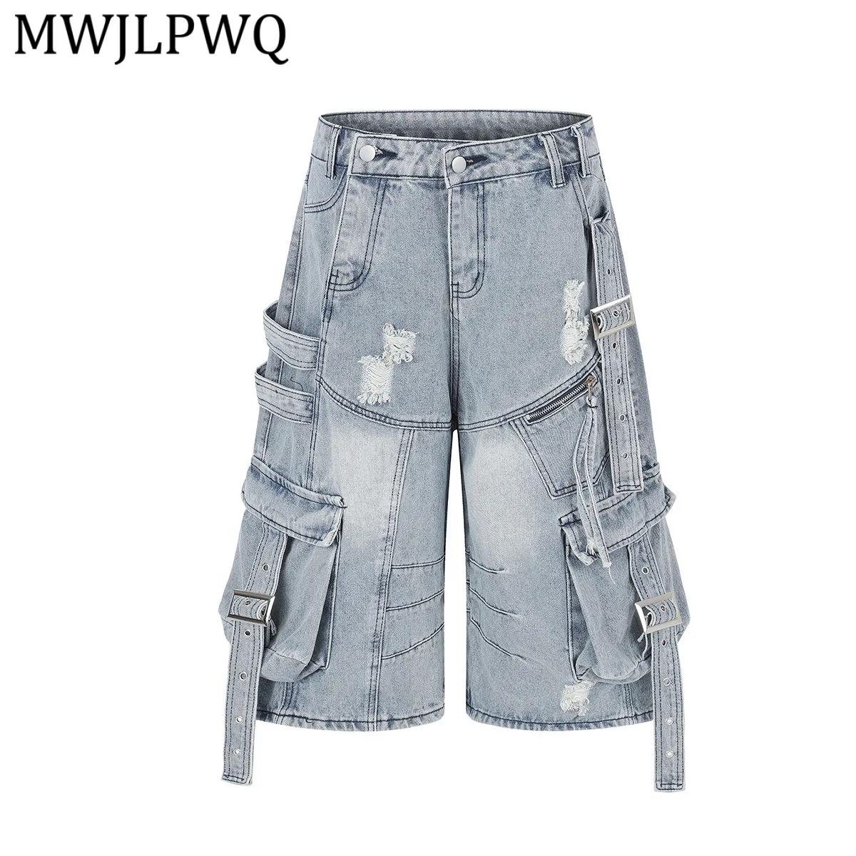 MWJLPWQ Mens Y2K Streetwear Denim Cargo Shorts American Light Blue With Distressed Patches And Buckle Straps Edgy Casual 6670
MWJLPWQ Mens Y2K Streetwear Denim Cargo Shorts American Light Blue With Distressed Patches And Buckle Straps Edgy Casual 6670