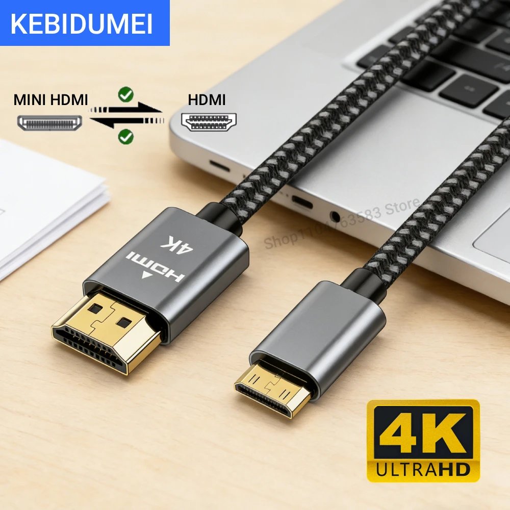 KEBIDUMEI 4K@60Hz Mini HDMI to HDMI Cable 2K@120Hz MINI HDMI Male to Male HDMI-compatible 2.0 Cable Video Cord for HDTV Tablet
KEBIDUMEI 4K@60Hz Mini HDMI to HDMI Cable 2K@120Hz MINI HDMI Male to Male HDMI-compatible 2.0 Cable Video Cord for HDTV Tablet