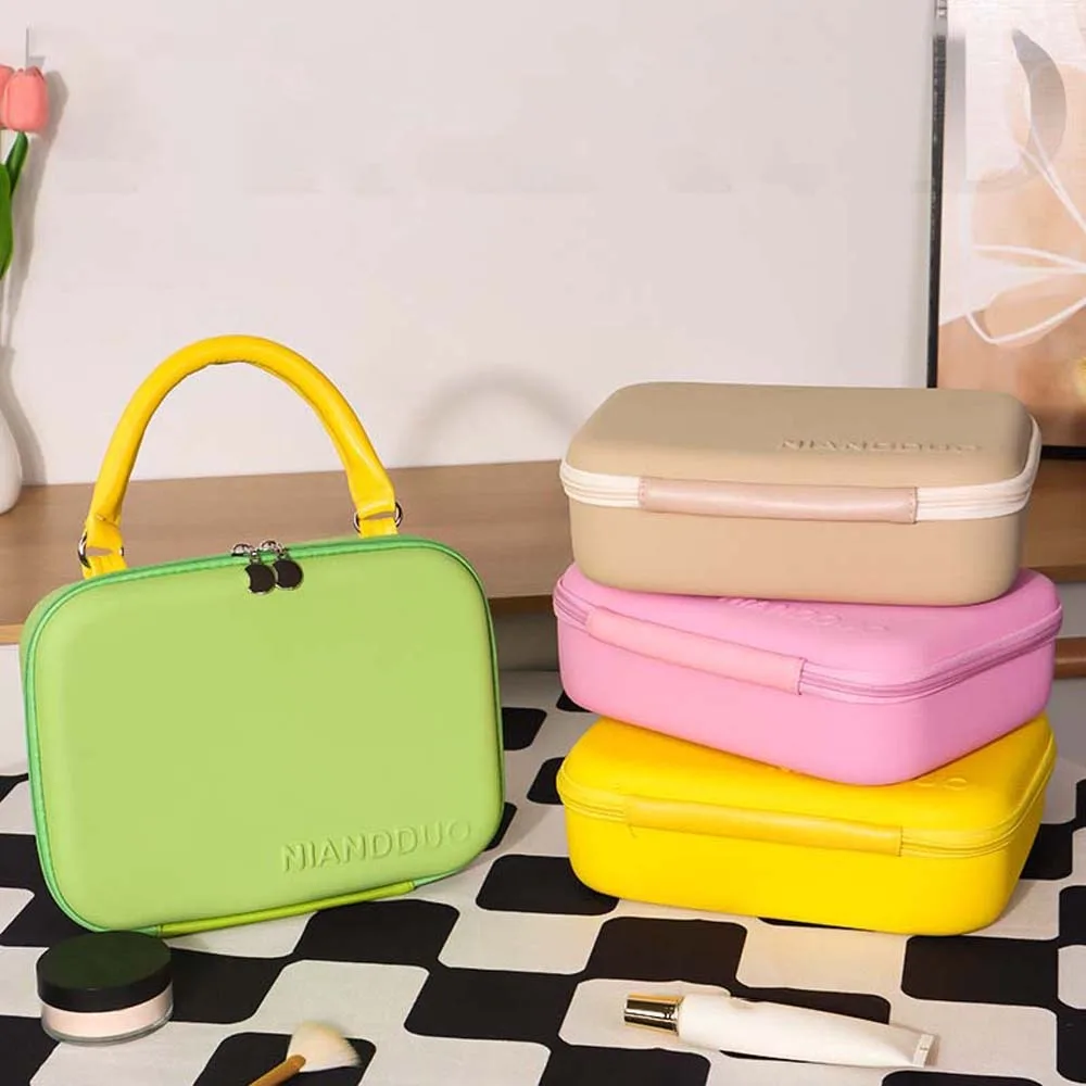 Dopamine Color Cosmetic Bag Suitcase EVA Anti-Splash Water Handheld Makeup Bag Large Capacity Portable Portable Cosmetic Case
Dopamine Color Cosmetic Bag Suitcase EVA Anti-Splash Water Handheld Makeup Bag Large Capacity Portable Portable Cosmetic Case