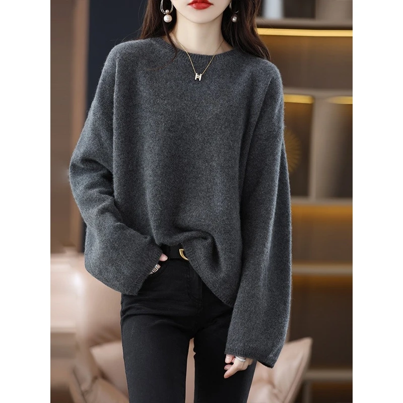 Casual Loose round Ne Sweater Women's Autumn Winter New Sle Pure Color Overhead Base Needle Women's Knitwear Casual Loose
Casual Loose round Ne Sweater Women's Autumn Winter New Sle Pure Color Overhead Base Needle Women's Knitwear Casual Loose