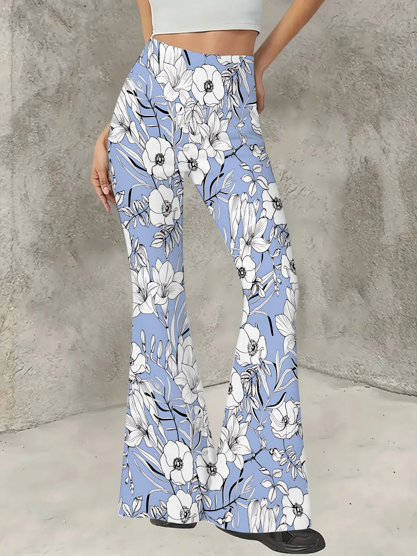 Women's Print Flare Pants Casual High Waist Knit Bell Bottom Trousers Boho
Women's Print Flare Pants Casual High Waist Knit Bell Bottom Trousers Boho