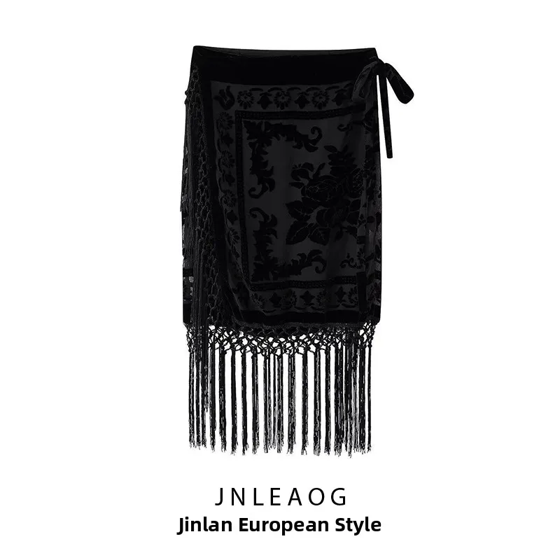 Fashionable Velvet Skirt with Tassel Detail Spring New Arrival Women's Clothing Versatile Stylish French Style mid Waist
Fashionable Velvet Skirt with Tassel Detail Spring New Arrival Women's Clothing Versatile Stylish French Style mid Waist