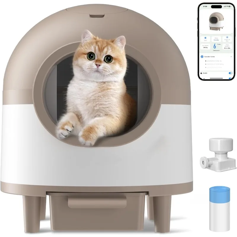 Self-cleaning litter box, can accommodate multiple cats, integrated safety protection, self-cleaning litter box
Self-cleaning litter box, can accommodate multiple cats, integrated safety protection, self-cleaning litter box