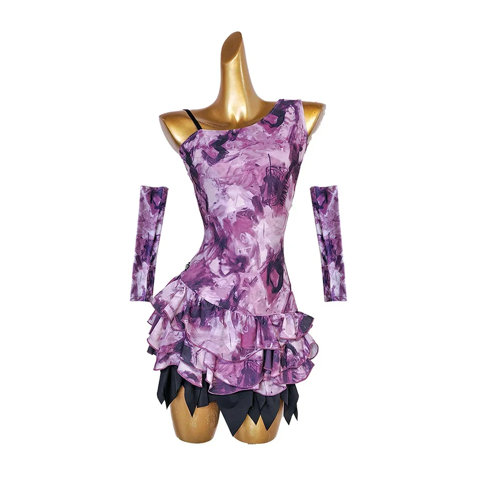 Arm Sleeve Ruffles Design Latin Dance Dress Ballroom Dance Clothing Female Dance Suit Waltz Dress Latin Dance Suit ADL302
Arm Sleeve Ruffles Design Latin Dance Dress Ballroom Dance Clothing Female Dance Suit Waltz Dress Latin Dance Suit ADL302