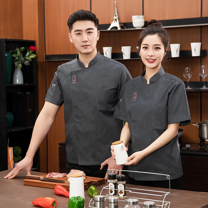 New Stretch Cotton Chef Overalls Hotel Catering Kitchen Work Clothes Short Sleeve Breathable Pastry Baking Work Clothes Summer
New Stretch Cotton Chef Overalls Hotel Catering Kitchen Work Clothes Short Sleeve Breathable Pastry Baking Work Clothes Summer
