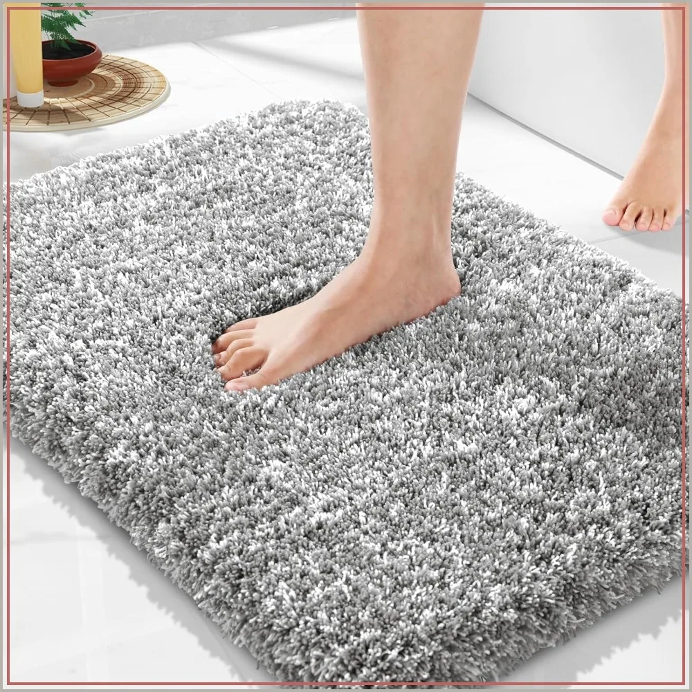Ultra Soft Bathroom Rugs Non Slip Washable, Water Absorbent Bath Mat, Fluffy Shower Mat Outside, Plush Matts for Floor/Sink, 24x17, Light Gray and White
Ultra Soft Bathroom Rugs Non Slip Washable, Water Absorbent Bath Mat, Fluffy Shower Mat Outside, Plush Matts for Floor/Sink, 24x17, Light Gray and White