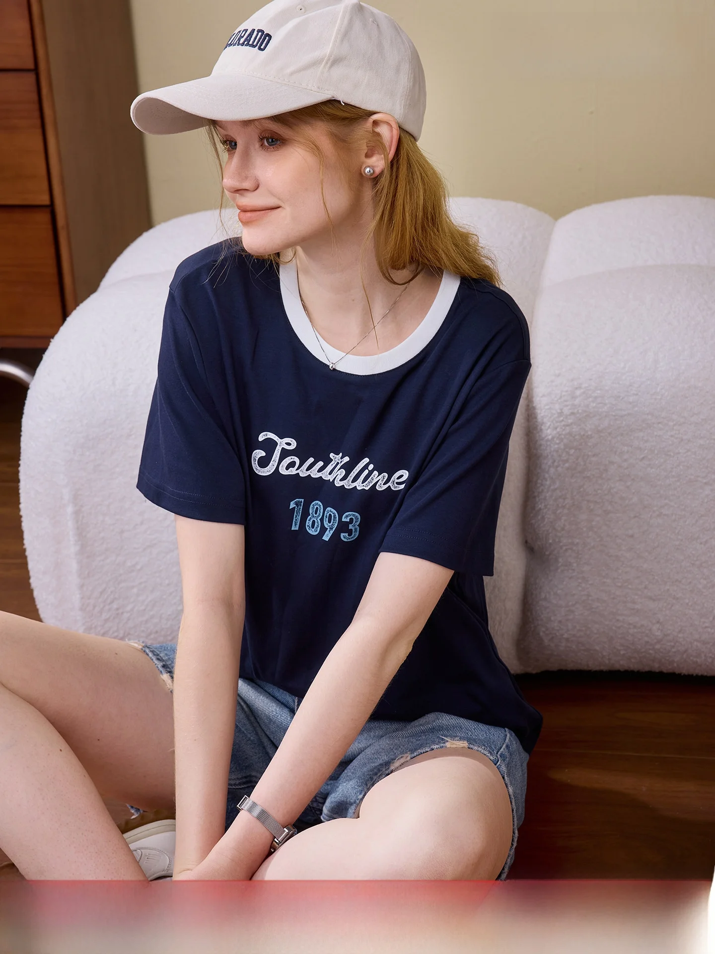 Summer Short Sleeve T-Shirt Color Block Letter Print Casual Versatile Daily Wear Cotton Blend Comfortable Breathable Women's Top
Summer Short Sleeve T-Shirt Color Block Letter Print Casual Versatile Daily Wear Cotton Blend Comfortable Breathable Women's Top