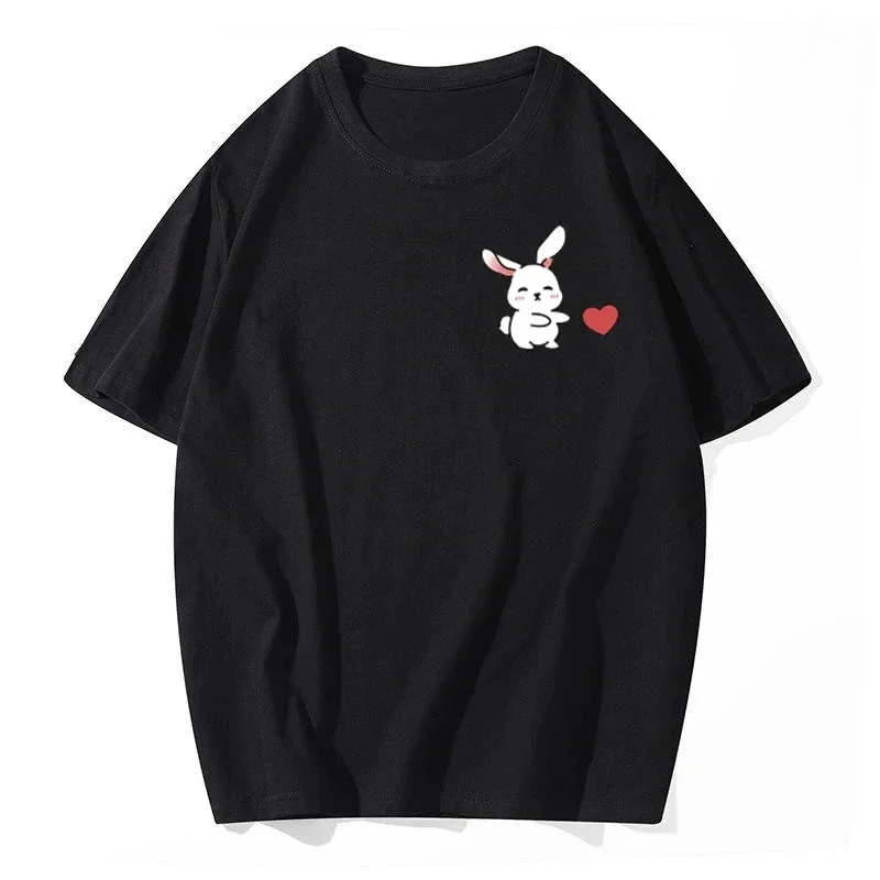 Cartoon Love Rabbit Couple T-Shirt Combo For Boyfriends Girlfriends Top Quality Cotton Summer Men Women Short Sleeve Tshirt
Cartoon Love Rabbit Couple T-Shirt Combo For Boyfriends Girlfriends Top Quality Cotton Summer Men Women Short Sleeve Tshirt