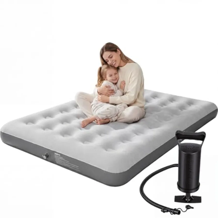 Air Mattress with Hand Pump, .6'' Raised Inflatable Bed, 220lb Support Blow Up Mattress for Guest, Tent Camping, Travel and Hom
Air Mattress with Hand Pump, .6'' Raised Inflatable Bed, 220lb Support Blow Up Mattress for Guest, Tent Camping, Travel and Hom